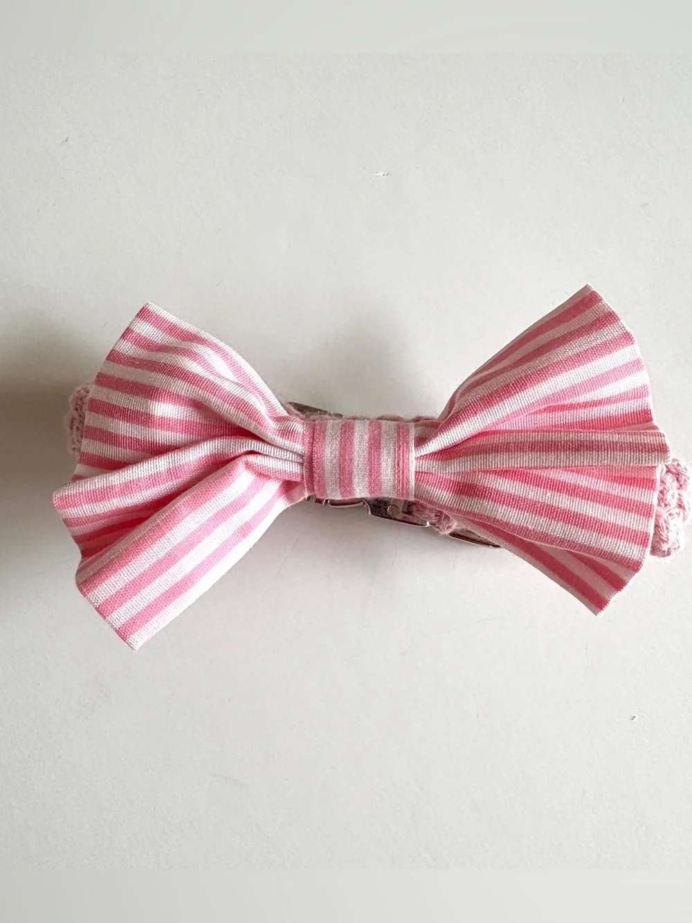 Pink/White Dog Bow